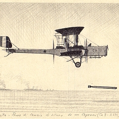 1917 - Prova di lancio siluro da un Caproni